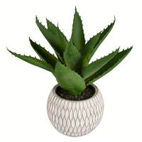 Vickerman 11" Artificial Green Succulent in Container