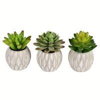 Vickerman 3.5" Artificial Assorted Succulents (Set of 3)