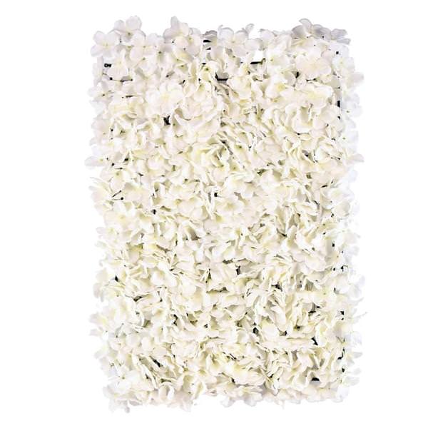 24" x 18" Artificial White Hydrangea Flower Mat