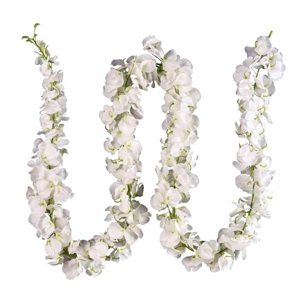 70" Artificial White Wisteria Vine (2 pack)