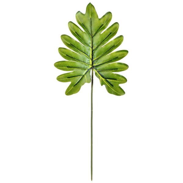 13" Artificial Green Philodendron Leaf Real Touch Spray (12 pack)