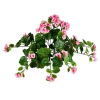 Vickerman 16" Artificial Pink Geranium Hanging Bush