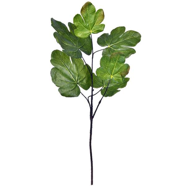 26" Artificial Green Fig Leaf Spray (3 pack)