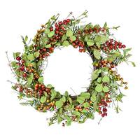 Vickerman 24" Artificial Mixed Fall Wreath