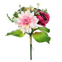 Vickerman 14" Artificial Mixed Fall Peony Hydrangea Bush