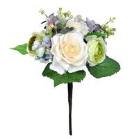 Vickerman 16" Artificial White Hydrangea Bush