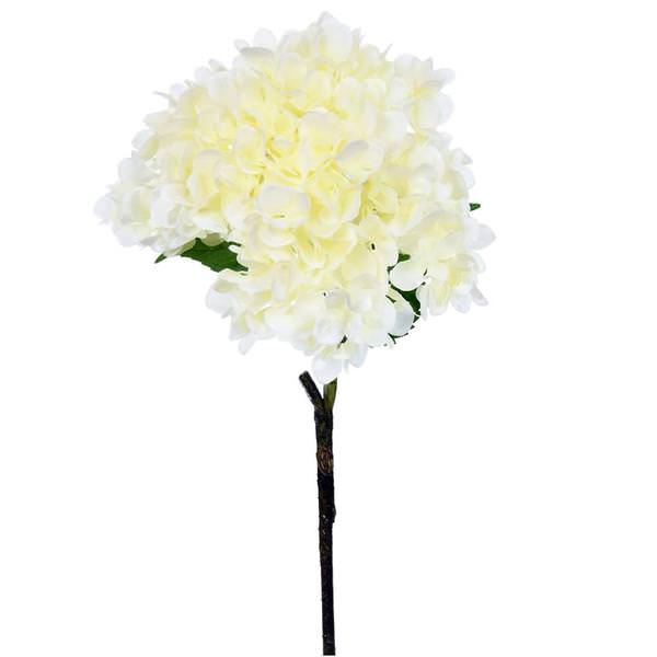 27" Artificial White Hydrangea Spray