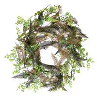 Vickerman 28" Artificial Green Fern Cotton Wreath