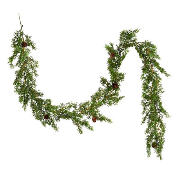 62" Artificial Green Cypress Garland
