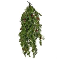 Vickerman 28" Artificial Green Cypress Hanging Bush Spray