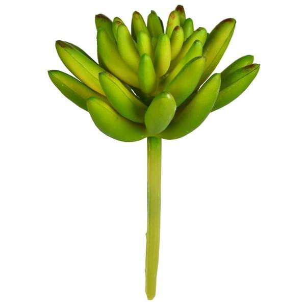 4" Artificial Green Succulent Pick (6 pack)