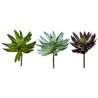 Vickerman 6" Artificial Multi-Color Succulent Assortment (Set of 3)