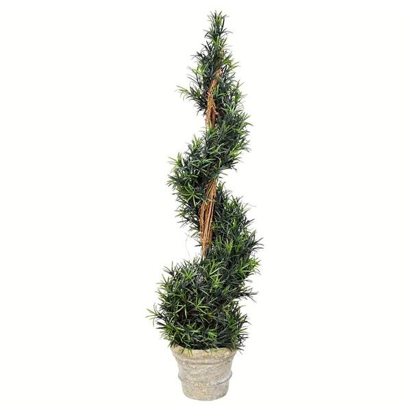 45" Artificial Potted Rosemary Spiral
