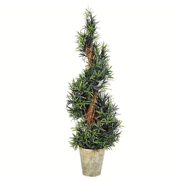 34" Artificial Potted Rosemary Spiral