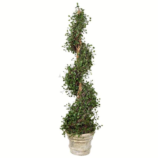 50" Artificial Potted Angel Vine Spiral