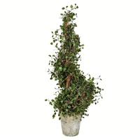 Vickerman 30" Artificial Potted Angel Vine Spiral
