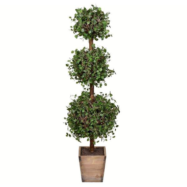 40" Artificial Potted Angel Vine Triple Ball