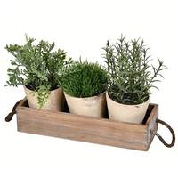 Vickerman 8" Artificial Potted Garden Grass in Tray