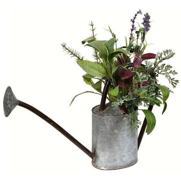 16.5" Artificial Potted Herb in Watering Can