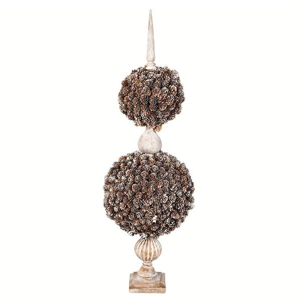 31" Artificial Potted Cedar Double Ball