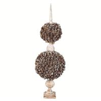 Vickerman 31" Artificial Potted Cedar Double Ball