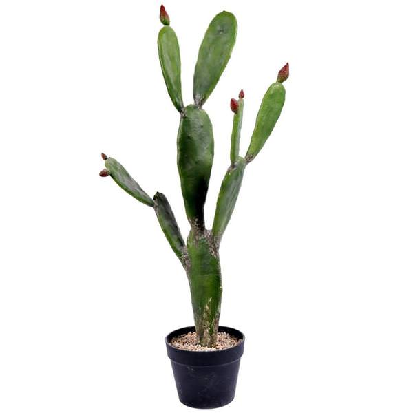 34" Artificial Green Potted Cactus