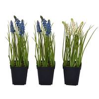 Vickerman 11" Artificial Purple, Cream Hyacinth (Set of 3)