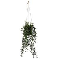 Vickerman 22" Artificial Green Grass Plant in Hanger Pot