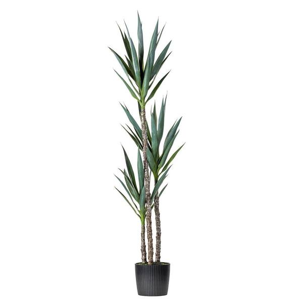 5' Artificial Green Potted Yucca Tree
