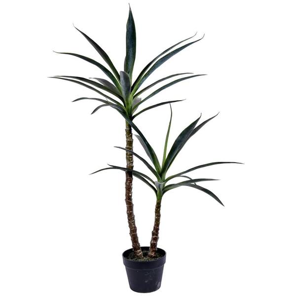 44" Artificial Green Potted Yucca Tree