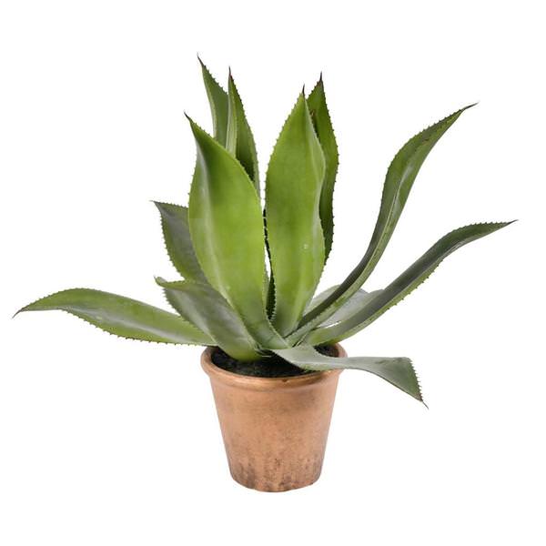 20" Artificial Green Potted Agave
