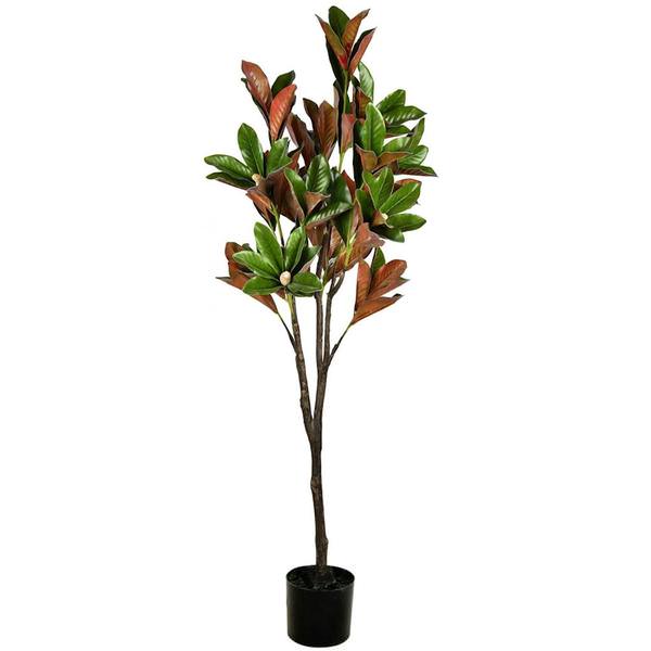 6' Artificial Green Potted Magnolia Tree