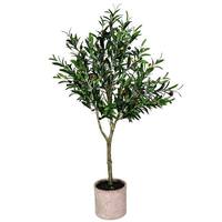 Vickerman 4' Artificial Green Potted Olive Tree