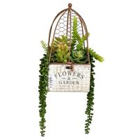 Vickerman 13" Artificial Green Potted Succulents