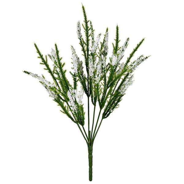 13" Artificial Cream Blazing Star Bush (3 pack)