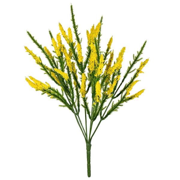 13" Artificial Yellow Blazing Star Bush (3 pack)