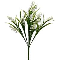 Vickerman 16" Artificial White Lily of the Valley Bush (3 pack)