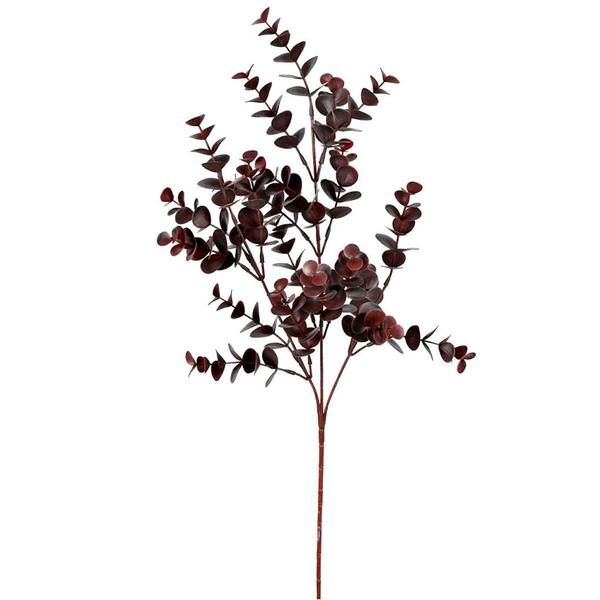 27" Artificial Burgundy Eucalyptus Bush (4 pack)