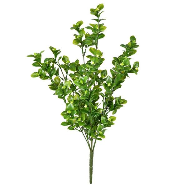 18" Artificial Green Boxwood Bush
