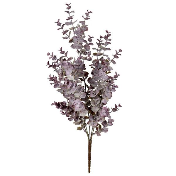 20" Artificial Burgundy Eucalyptus Bush (2 pack)