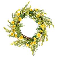 Vickerman 24" Artificial Yellow Sunflower Wreath