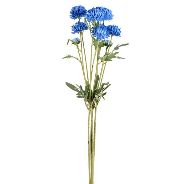 27" Artificial Blue Daisy Spray (4 pack)