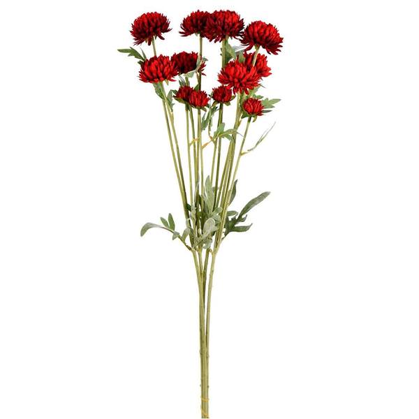 27" Artificial Red Daisy Spray (4 pack)