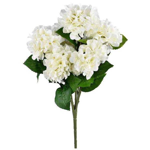 21" Artificial White Hydrangea Bush
