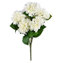 Vickerman 21" Artificial White Hydrangea Bush