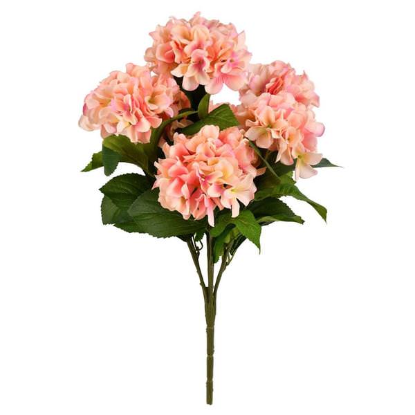 21" Artificial Pink Hydrangea Bush