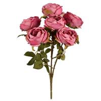 Vickerman 17.5" Artificial Mauve Rose Bush