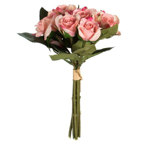 10" Artificial Pink Rose Bundle (3 pack)