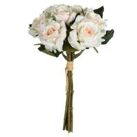 Vickerman 10" Artificial Cream Rose Bundle (3 pack)