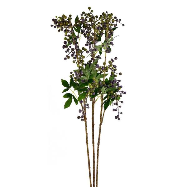 38" Artificial Violet Berry Spray (3 pack)